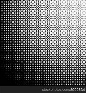 Background with gradient of monochrome circles grid