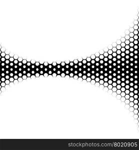 Background with gradient of monochrome hex grid