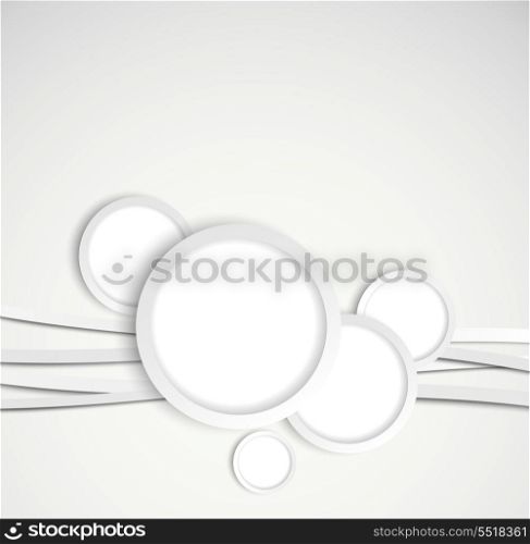 Background with gray circles and lines. Template for advertise. Grey background.