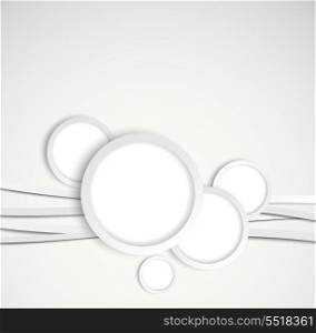 Background with gray circles and lines. Template for advertise. Grey background.