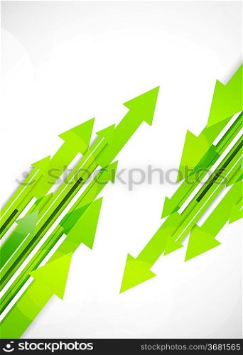 Background with green arrows. Abstrac colorful illustration