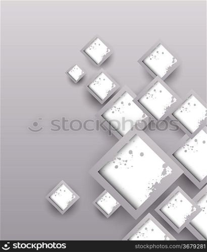 Background with grunge squares. Abstract illustration