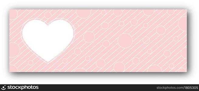 Background with hearts for text photos or illustrations and circles for congratulations, cards, banners and creative designs. Flat style