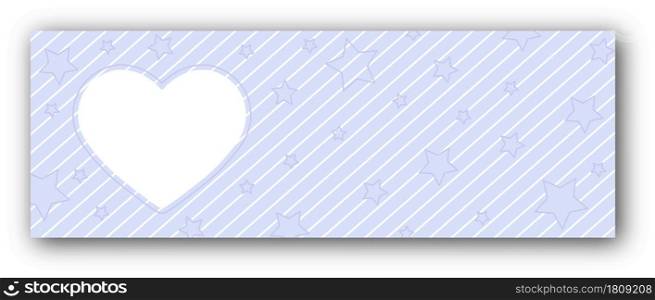 Background with hearts for text photos or illustrations and stars for congratulations, cards, banners and creative designs. Flat style