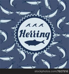 Background with herring fish. Pacific sardine. Seafood illustration.. Background with herring fish. Pacific sardine.