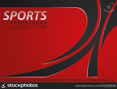 Background with Hexagonal Pattern in Sport Style