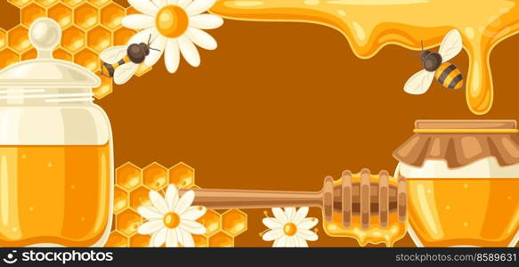 Background with honey items. Image for business, food and agricultural industry.. Background with honey items. Image for food and agricultural industry.