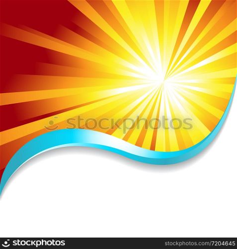Background with hot summer sun and place for your text