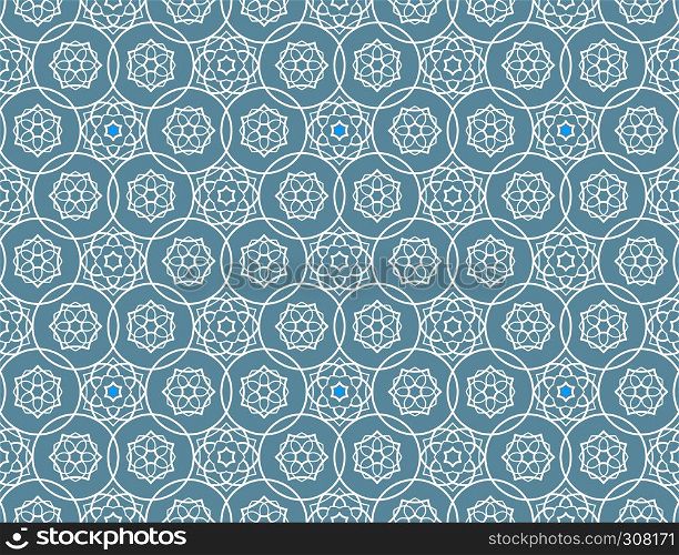 Background with islamic stars seamless pattern. Vector illustration. Background with islamic stars