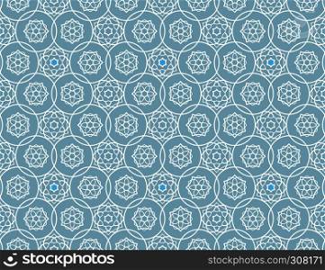 Background with islamic stars seamless pattern. Vector illustration. Background with islamic stars
