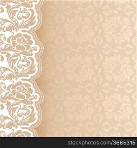 Background with lace, square sheet