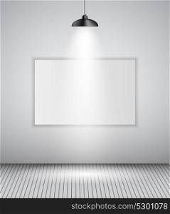 Background with Lighting Lamp and Frame. Empty Space for Your Text or Object. EPS10. Background with Lighting Lamp and Frame. Empty Space for Your Te