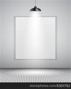 Background with Lighting Lamp and Frame. Empty Space for Your Text or Object. EPS10. Background with Lighting Lamp and Frame. Empty Space for Your Te