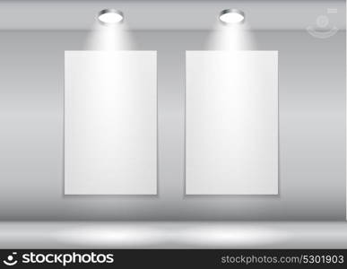 Background with Lighting Lamp and Frame. Empty Space for Your Text or Object. EPS10. Background with Lighting Lamp and Frame. Empty Space for Your Te