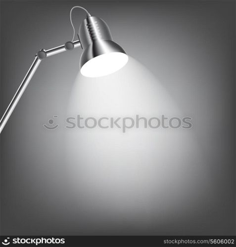 Background with lighting lamp. Empty space for your text or object