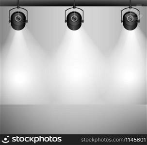 Background with lighting lamp. Vector