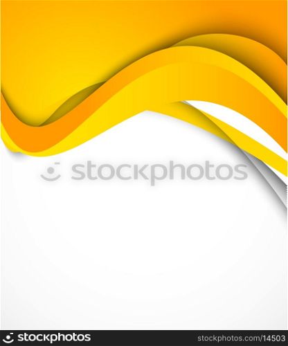 Background with orange wave