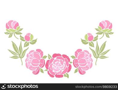 Background with peony flowers. Beautiful decorative plants. Natural illustration.. Background with peony flowers. Beautiful decorative plants.