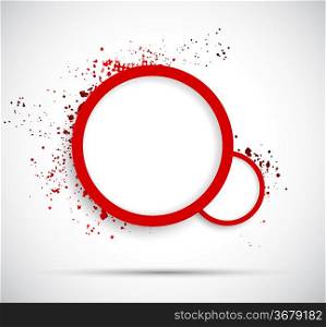 Background with red circles. Abstract colorful illustration