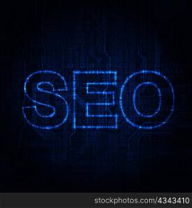 background with SEO letters. eps10 vector