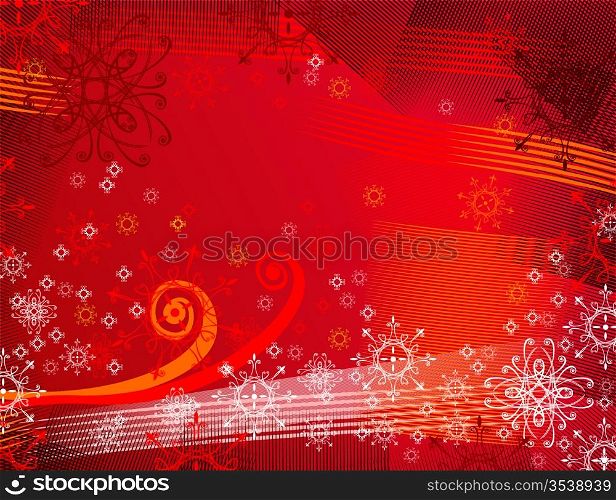 background with snowflakes, vector