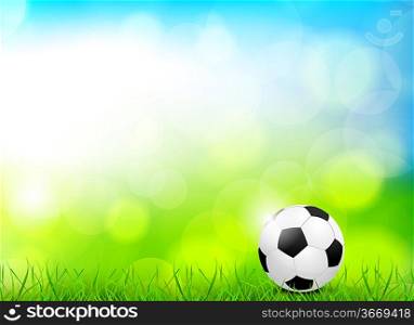 Background with soccer ball. Abstract bright illustration