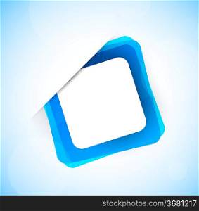 Background with square. Abstract illustration in blue color