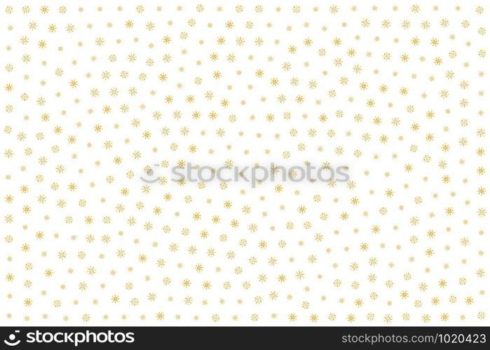 Background with various golden snowflakes useful for designers because editable