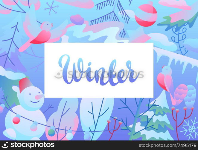 Background with winter items. New Year and Christmas objects.. Background with winter items.