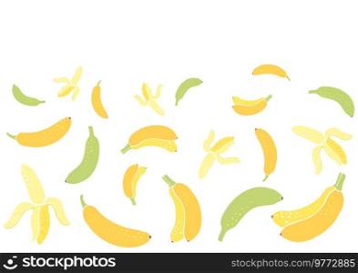 Background with yellow bananas. Decorative stylized fruits.. Background with yellow bananas. Decorative fruits.