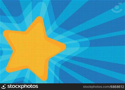 background yellow star pop art. retro vector illustration. background yellow star pop art