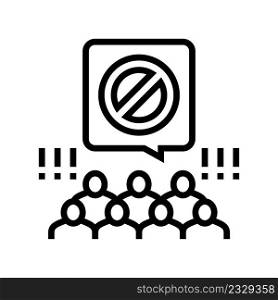 backlash people line icon vector. backlash people sign. isolated contour symbol black illustration. backlash people line icon vector illustration