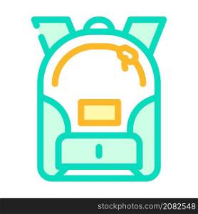 backpack bag color icon vector. backpack bag sign. isolated symbol illustration. backpack bag color icon vector illustration