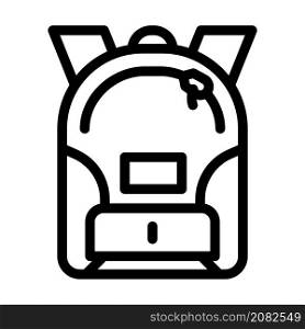 backpack bag line icon vector. backpack bag sign. isolated contour symbol black illustration. backpack bag line icon vector illustration