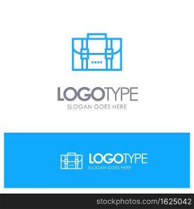 Backpack, Bag, Travel, Office Blue outLine Logo with place for tagline