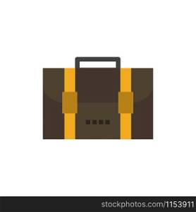Backpack, Bag, Travel, Office Flat Color Icon. Vector icon banner Template