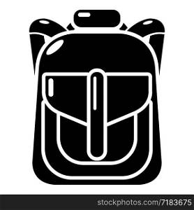 Backpack element icon. Simple illustration of backpack element vector icon for web. Backpack element icon, simple black style