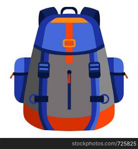 Backpack icon. Flat illustration of backpack vector icon for web. Backpack icon, flat style