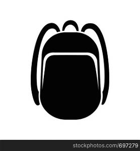 backpack icon monochrome silhouette. Knapsack. Schoolbag. Sack vector illustration. Black and white. backpack icon monochrome silhouette. Knapsack. Schoolbag. Sack