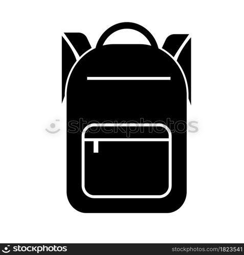 Backpack icon on white background. School bag sign. Schoolbag symbol. flat style.