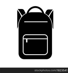 Backpack icon on white background. School bag sign. Schoolbag symbol. flat style.