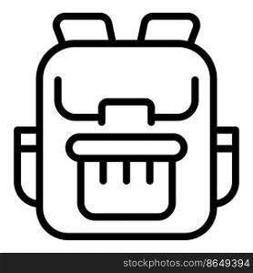 Backpack icon outline vector. Homework help. Child study. Backpack icon outline vector. Homework help
