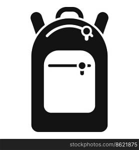 Backpack icon simple vector. Sport gym. Indoor education. Backpack icon simple vector. Sport gym