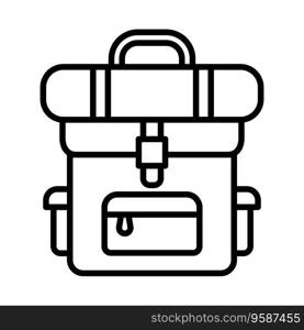 Backpack icon vector on trendy design