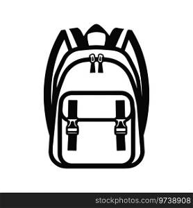 Backpack, luggage icon on white background. Vector illustration