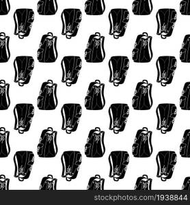 Backpack pattern seamless background texture repeat wallpaper geometric vector. Backpack pattern seamless vector