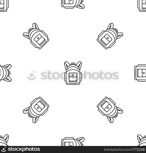 Backpack pattern seamless vector repeat geometric for any web design. Backpack pattern seamless vector