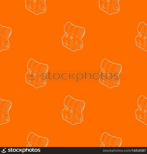 Backpack pattern vector orange for any web design best. Backpack pattern vector orange