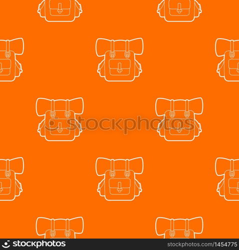 Backpack pattern vector orange for any web design best. Backpack pattern vector orange