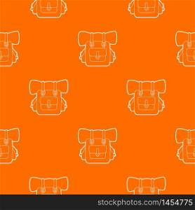 Backpack pattern vector orange for any web design best. Backpack pattern vector orange
